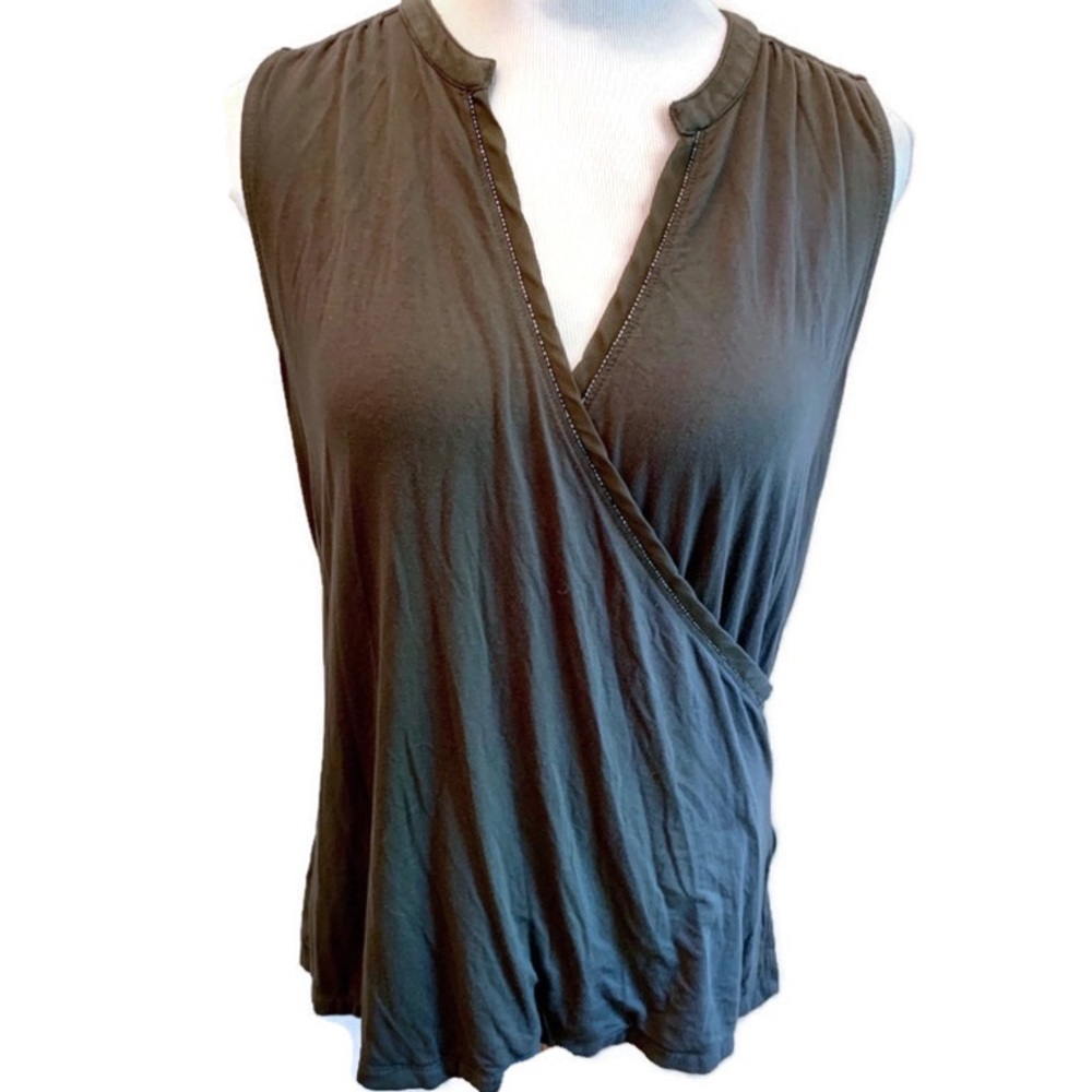 Banana Republic Surplice Sleeveless Top Sz L